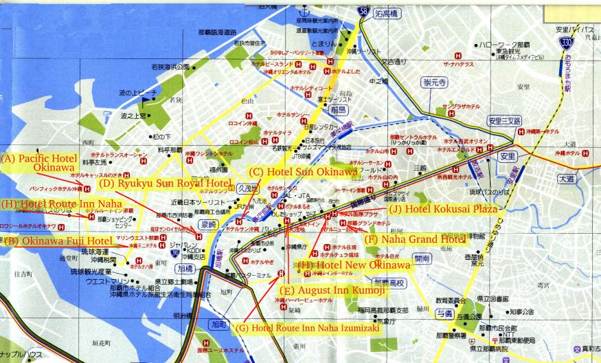 map of Naha city